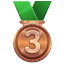 Medalha de terceiro lugar U+1F949 Medalha de terceiro lugar U+1F949