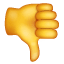 Mão com polegar para baixo U+1F44E Mão com polegar para baixo U+1F44E