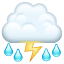 Emoji de trovoada U+26C8 Emoji de trovoada U+26C8