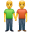 Emoji dois homens dando as mãos U+1F46C