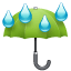 Guarda-chuva com chuva U+2614 Guarda-chuva com chuva U+2614