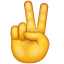 Emoji vitória U+270C Emoji vitória U+270C