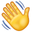 Emoji mão acenando U+1F44B Emoji mão acenando U+1F44B