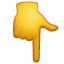Emoji dedo indicador para baixo U+1F447 Emoji dedo indicador para baixo U+1F447