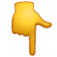 Emoji dedo indicador para baixo U+1F447