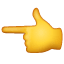 Mão apontando para esquerda U+1F448 Mão apontando para esquerda U+1F448