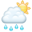 Sol com carinha de chuva U+1F326 Sol com carinha de chuva U+1F326