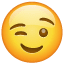 Emoji piscando U+1F609 Emoji piscando U+1F609