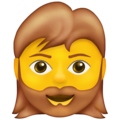 Emoji de mulher barbada U+1F9D4 U+2640 Emoji de mulher barbada U+1F9D4 U+2640