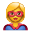 Super-herói emoji U+1F9B8 U+2640